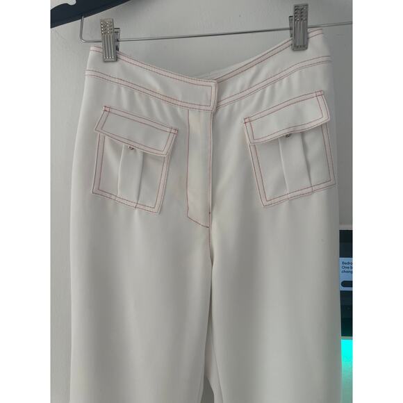 MARIA ISABEL CEPEDA Color Block Pants White/Red sz2 - Picture 7 of 10